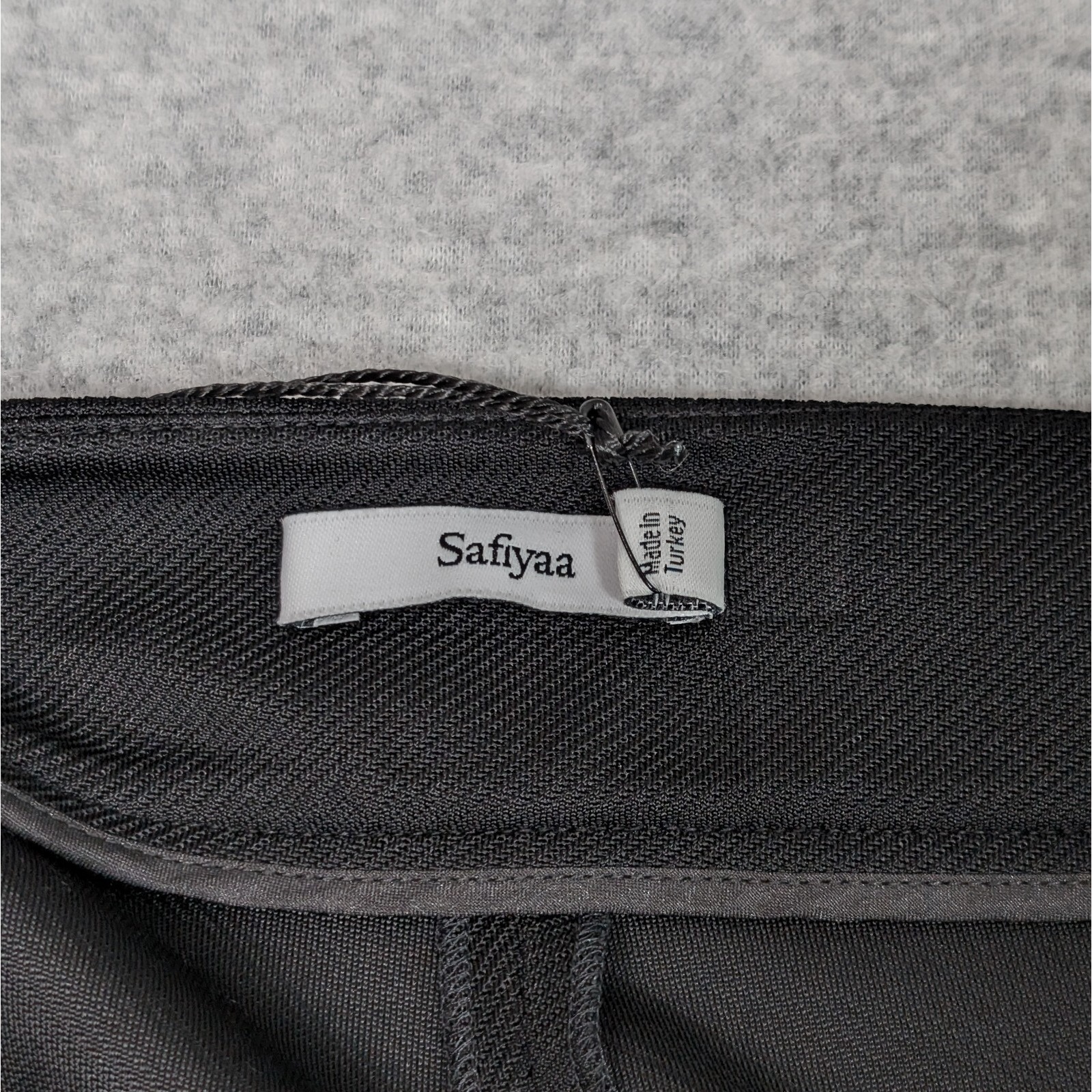 Safiyaa Lea Black Fiona Jersey Trouser Women's Size 12 Wide Leg Pants Nwt — image 4 of 8
